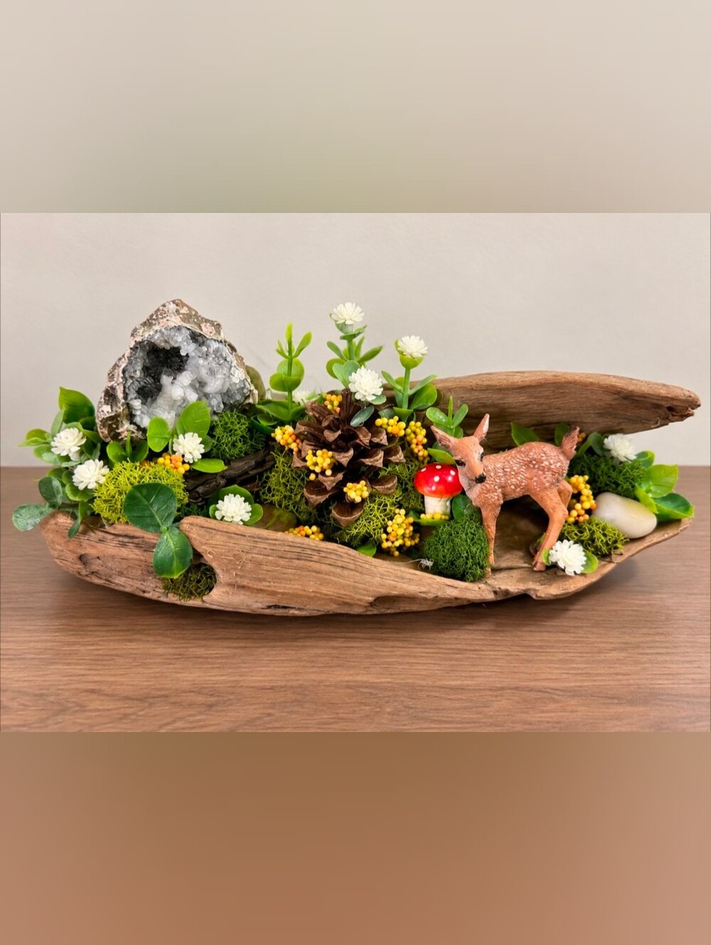 Woodland Geode Driftwood Art